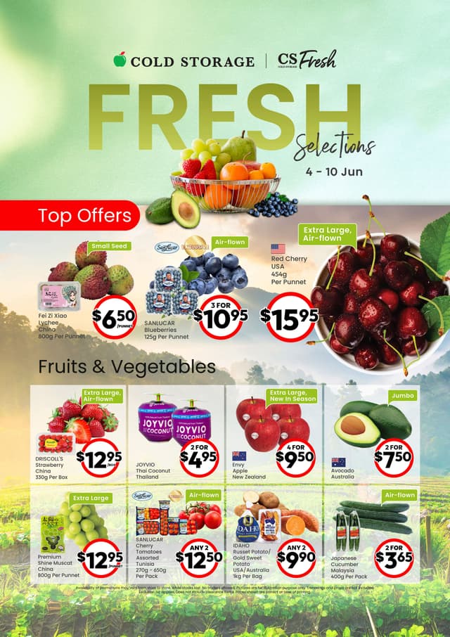 Fresh Selections (Till 10 June)