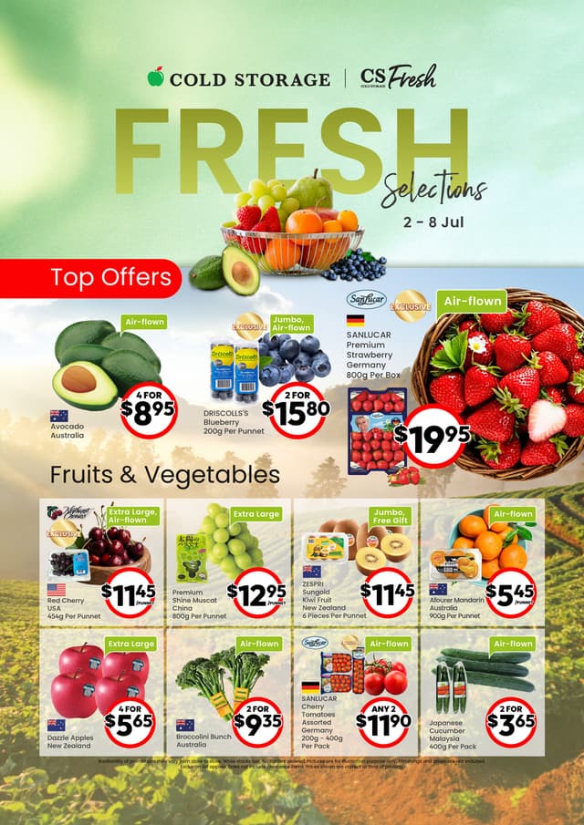 Fresh Selections (Till 8 July)