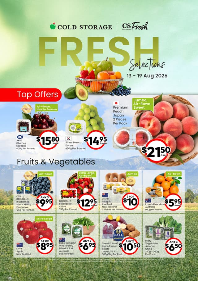 Fresh Selections (Till 19 Aug)