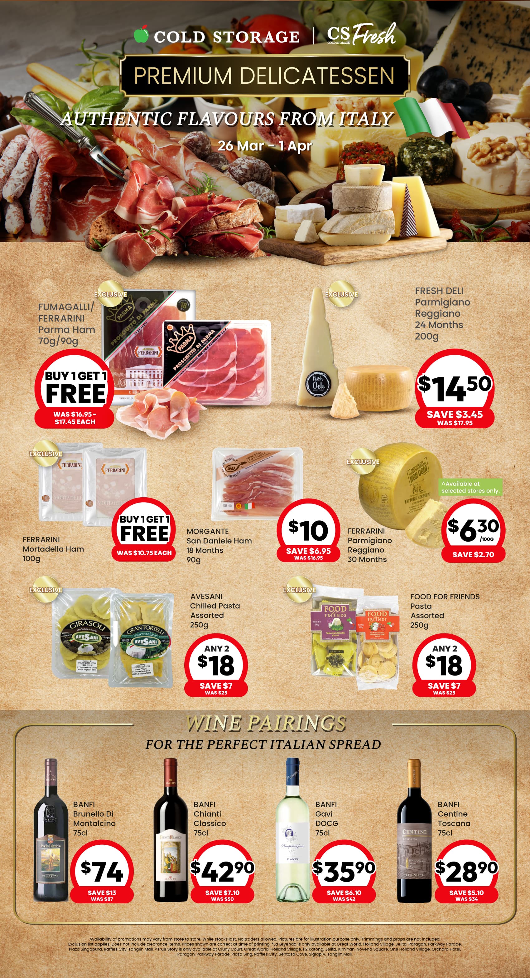 Authentic Flavours From Italy (till 1 Apr)