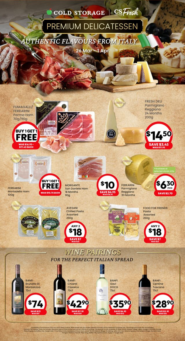 Authentic Flavours From Italy (till 1 Apr)