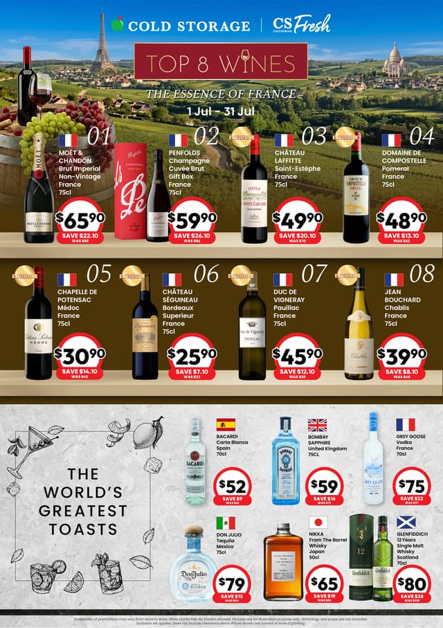 Top 8 Wines: The Essence of France (Till 31 Jul)