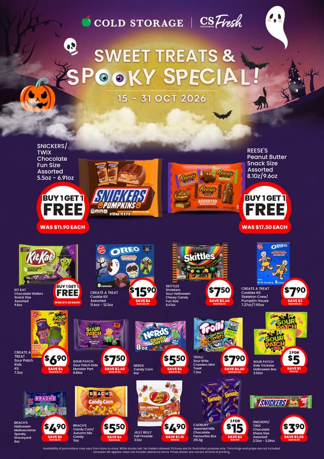 Sweet Treats and Spooky Special! (Till 31 Oct)