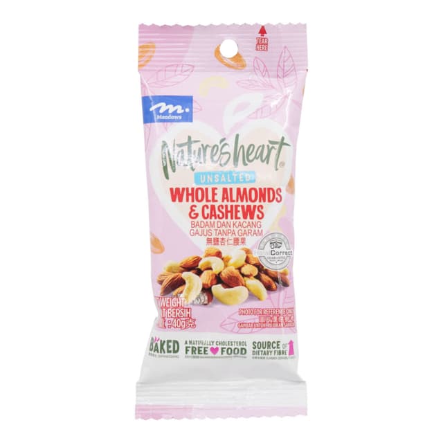 Meadows Nature's Heart Almond & Cashew 40g