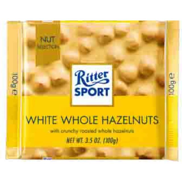 Ritter Sport White Whole Hazelnut Chocolate 100g
