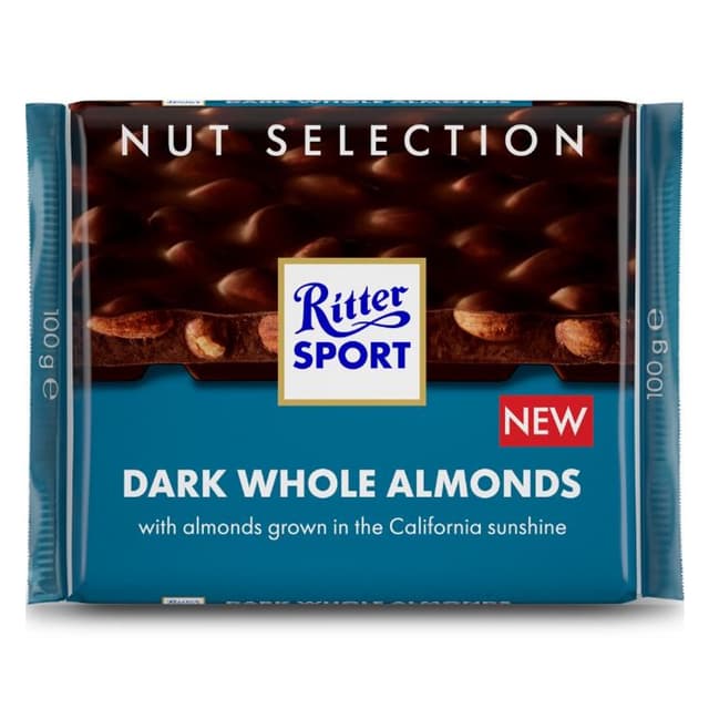 Rittersport Dark Whole Almond 100G