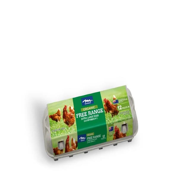 Meadows Free Range Organic XL Brown Eggs 12s x 700g