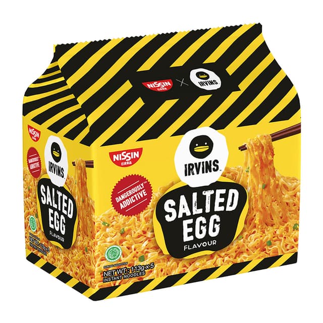 Nissin Irvins Salted Egg Noodles 5x113g