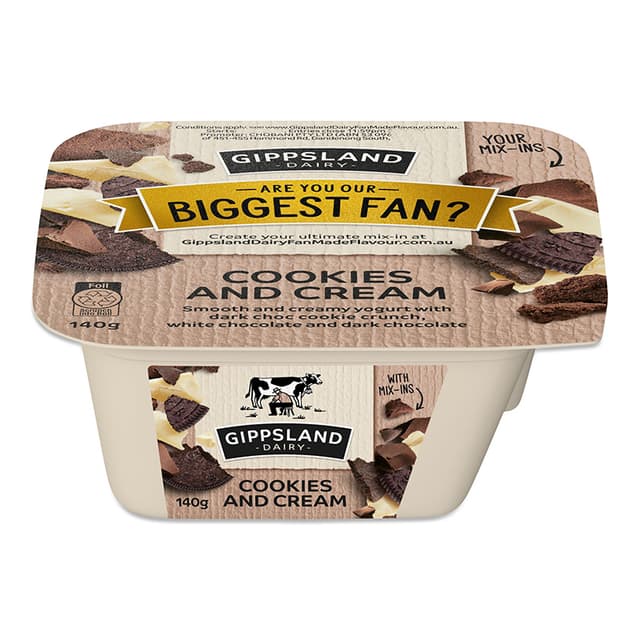 Gippsland Cookies & Cream 140G