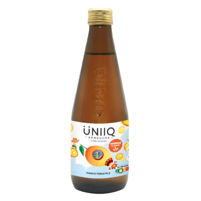 Uniiq Mango & Pineapple Kombucha Bottle 315ml