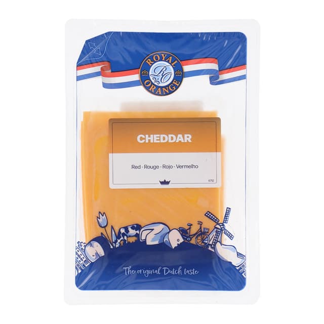 Royal Orange Sliced Natural Red Cheddar Cheese 150g