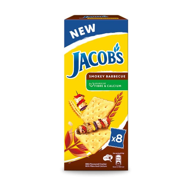 Jacob's Smokey BBQ Savory Biscuits 8 x 21.5g