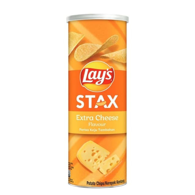 Lay's Stax Extra Cheese Potato Chips 100g