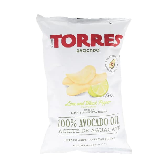 Torres Avocado Lime & Black Pepper Potato Chips 125g