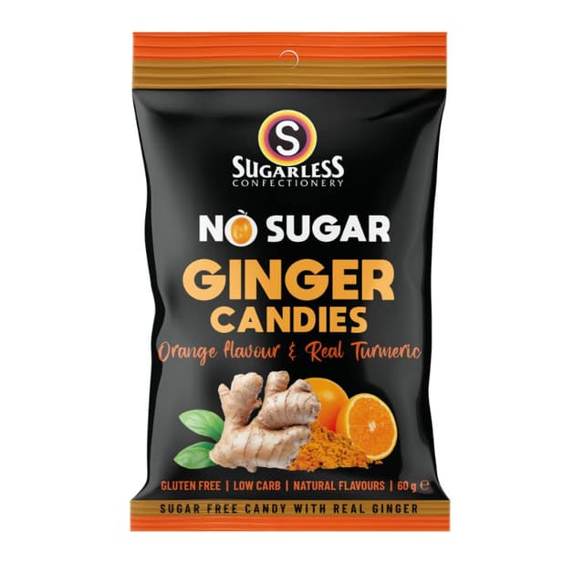 Sugarless Ginger Candies With Orange 60g