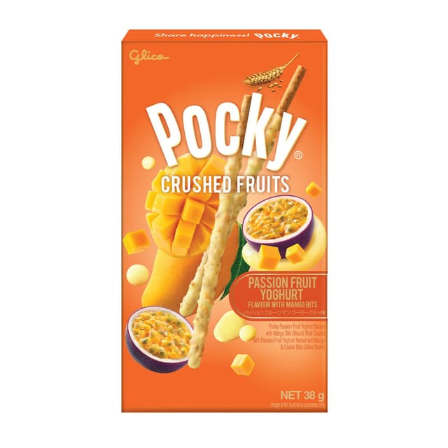 Pocky Crushed fruits Passion Fruit & Mango 38g