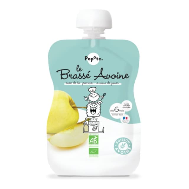 Popote Organic Oat And Apple Blended Yoghurt 120g