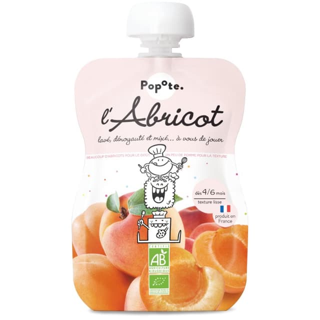 Popote Organic Apricot Puree 120g