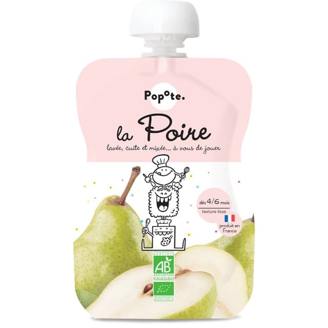 Popote Organic Pear Puree 120g