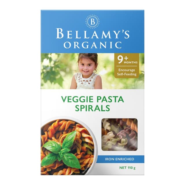 Bellamy's Organic Vegetable Spirals 110g