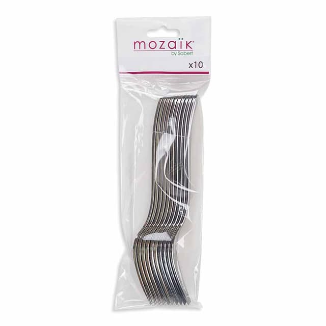 Mozaik Plastic Forks Silver 10S