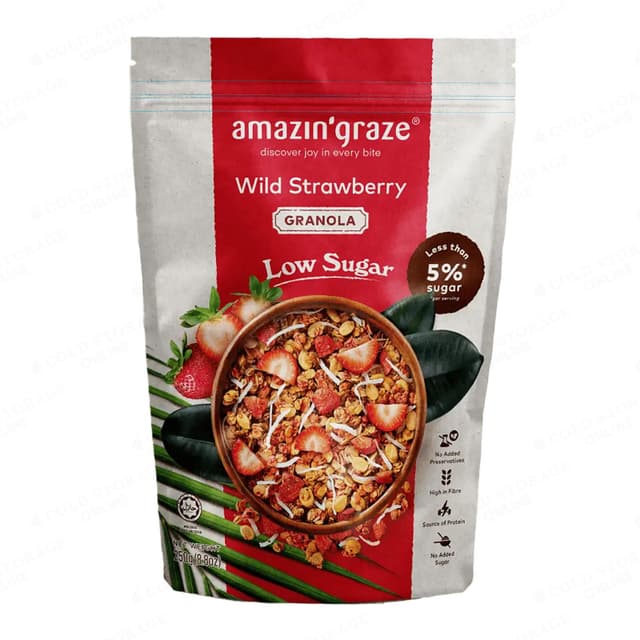 Amazin'graze Low Sugar With Strawberry Granola 250g