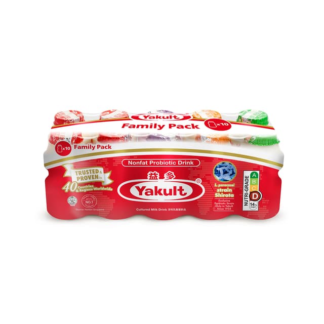 Yakult Cultured Milk Drink Family Pack 10x100ml