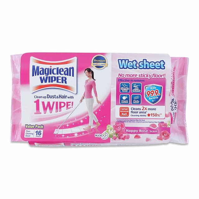 Kao Wet Wiper Sheets - Rose 16s