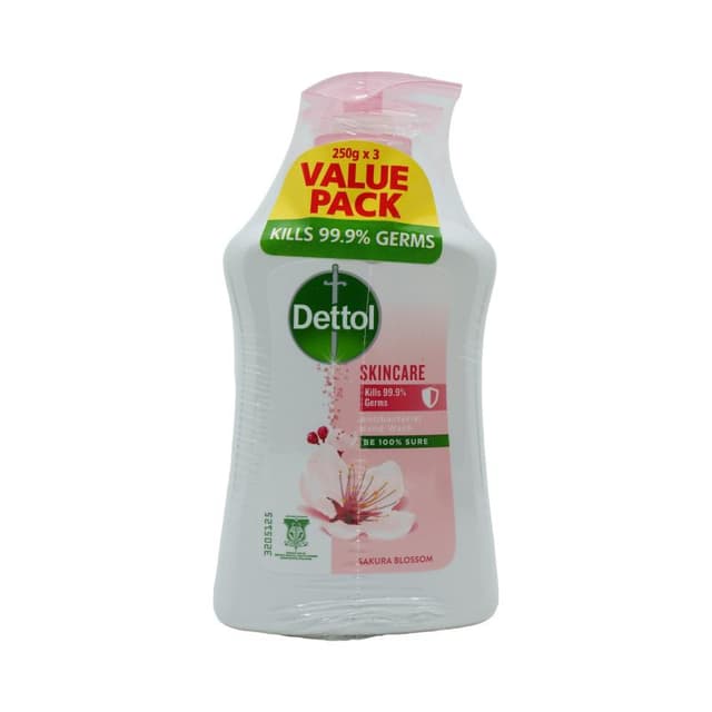 Dettol Hand Wash Skincare 250Mlx3 V-Pack
