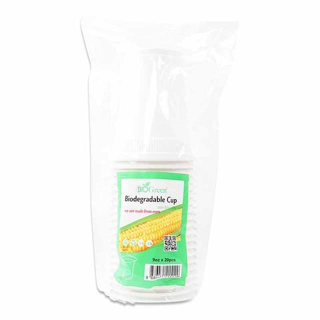 Biogreen Biodegradable Cup 9oz 20s