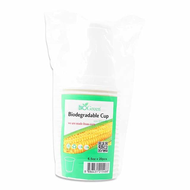 Biogreen Biodegradable Cup 6.5oz 20s