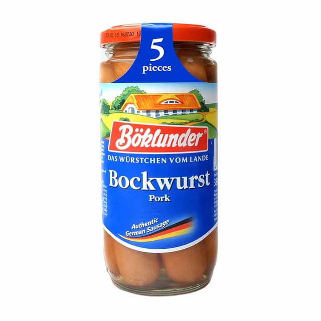 Boklunder Bockwurst Pork, 380g
