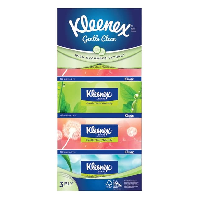Kleenex 3Ply Cucumber F/Tissue 5X100S