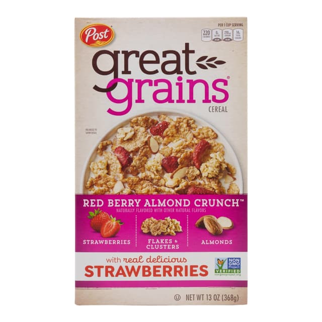 Post Great Grains Red Berry Almond Crunch, 368g