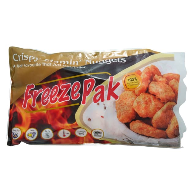 Freezepak Crispy Flamin Nuggets 800G