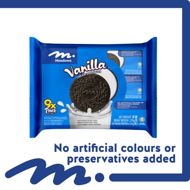 Meadows Vanilla Cookies Tray 279g