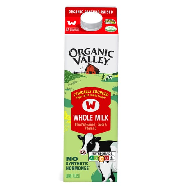 Organic Valley Whole Milk Grade A Vitamin D 32 Oz