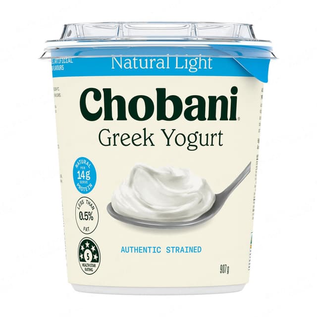 Chobani Fat Free Greek Yoghurt Plain 907g