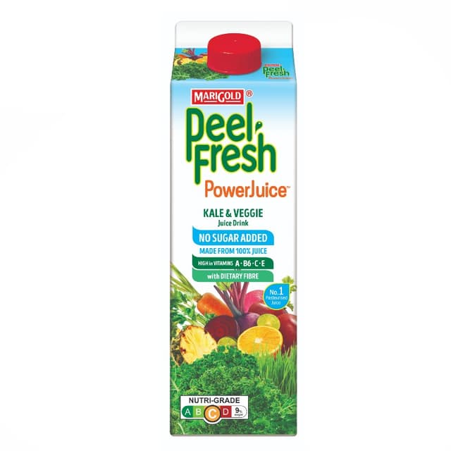 Marigold Peel Fresh Power Juice No Sugar Added Kale & Veggie, 946ml