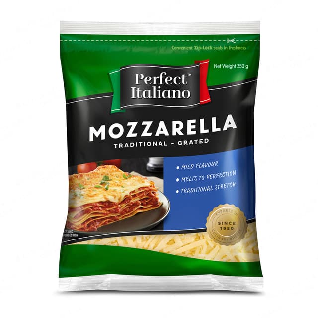 Perfect Italiano Mozzarella Grated Cheese 250g