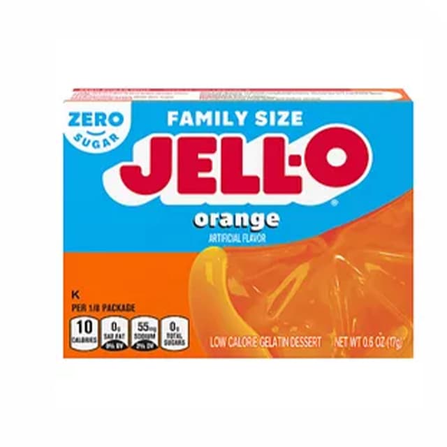 Jell-O Gelatin Sugar Free Orange, 17g