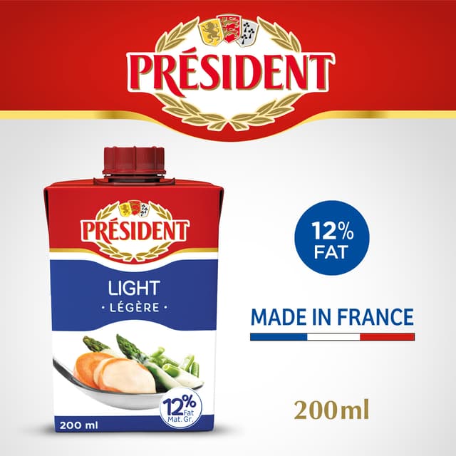 President Whipping Cream Light 200ml