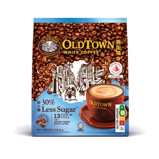Old Town 3In1 White Coffee Less Sugar 13s x 31.6g
