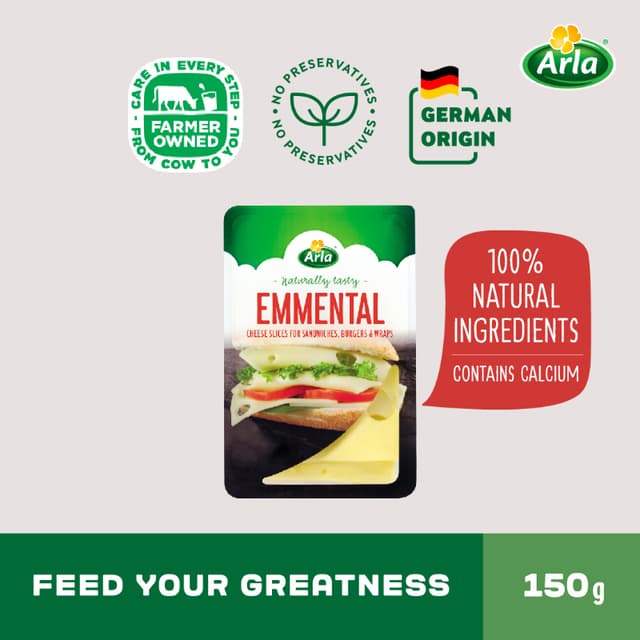 Arla Sliced Emmental 150g