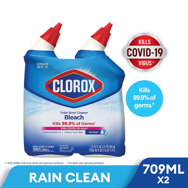 Clorox Toilet Bowl Cleaner- Rain Clean 2x709ml