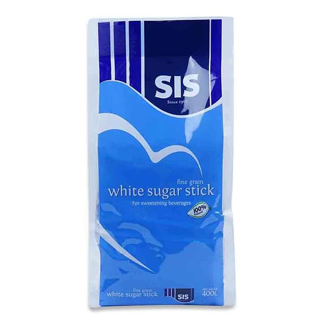SIS White Sugar Sticks, 100 x 4g