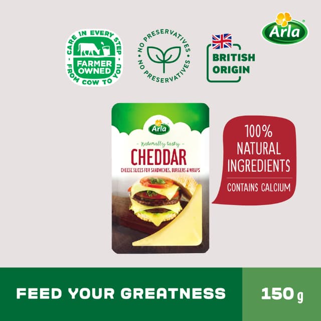 Arla Cheddar Cheese Slices 150g