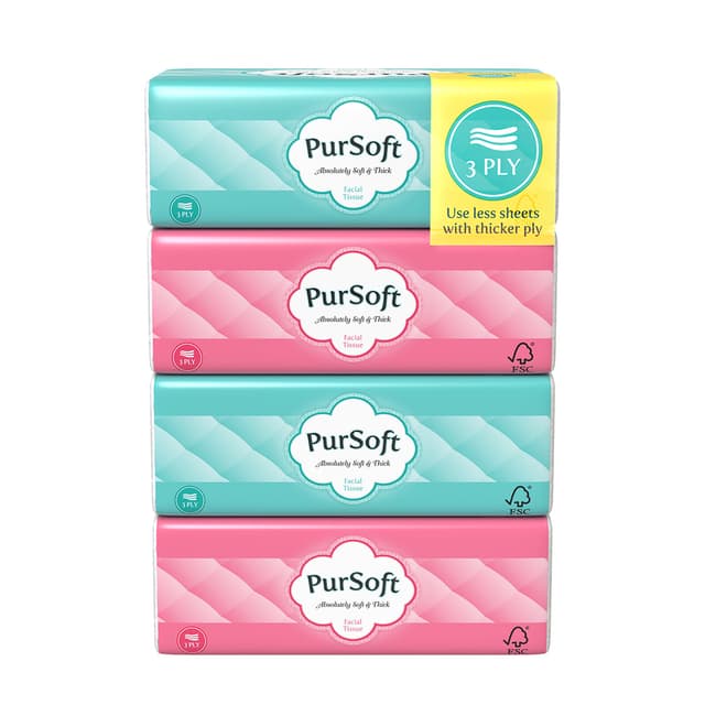Pursoft 3 Ply Softpack 4 x 120 sheet