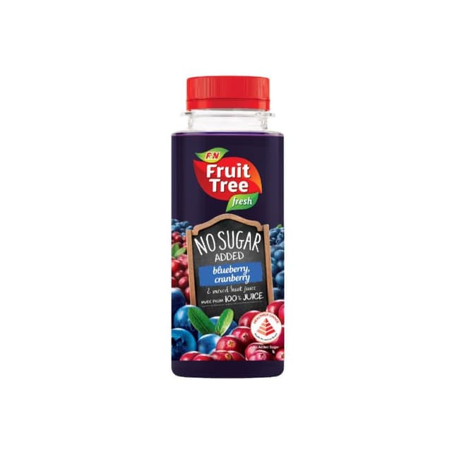F&N Fruit Tree Blueberry & Cranberry No Sugar Added, 200ml