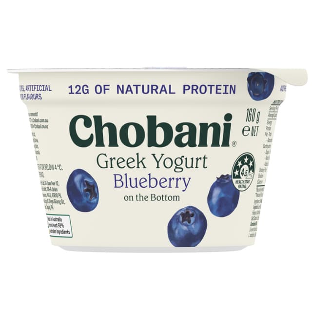Chobani Blueberry Greek Yoghurt 160g